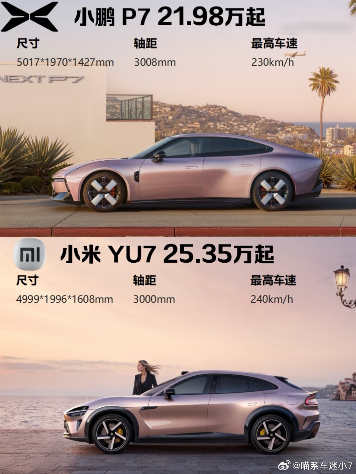 2025年最火的俩电车有好多人纠结，上半年小米YU7，被网友戏称国产法拉利SUV