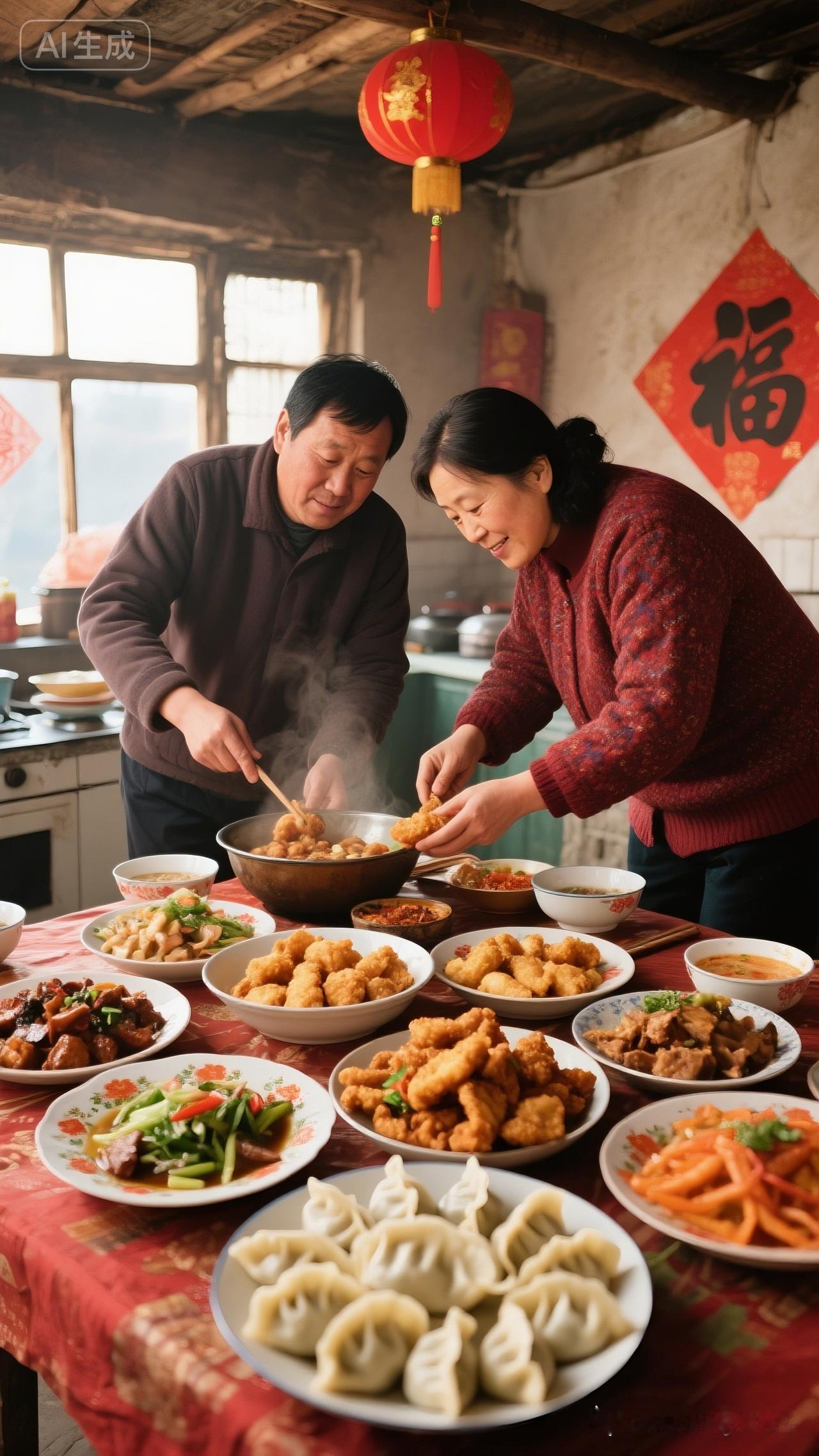 家常便饭，幸福满满，家的味道🥟🍲🍜