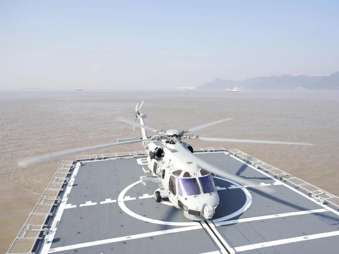 开始上量了吗？Z-20F现身054A改进型519“阜阳”舰飞行甲板