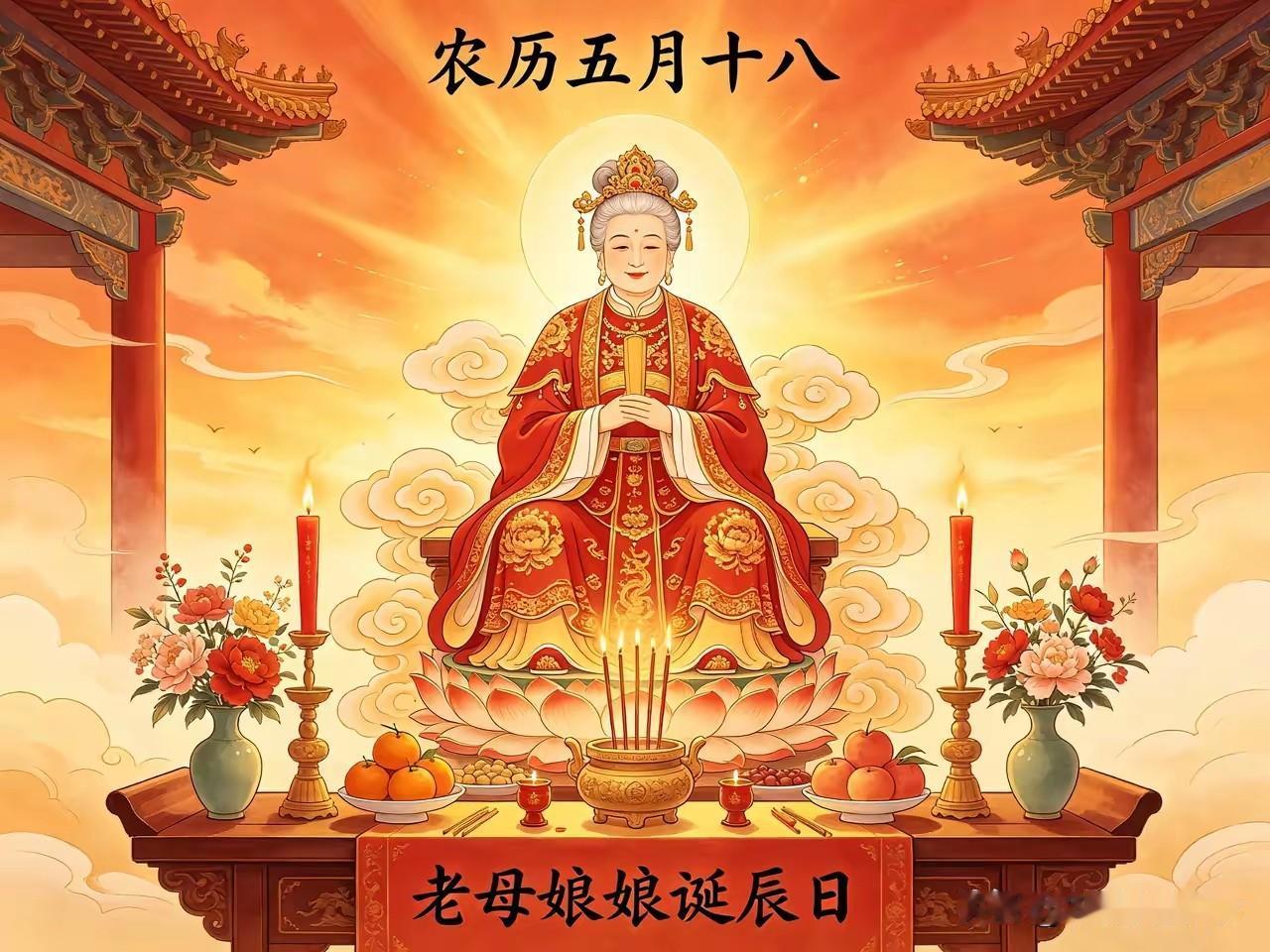 今日五月十八是老母娘娘诞辰日，提醒大家注意，三事千万别犯忌讳，讨个风调雨顺平安顺
