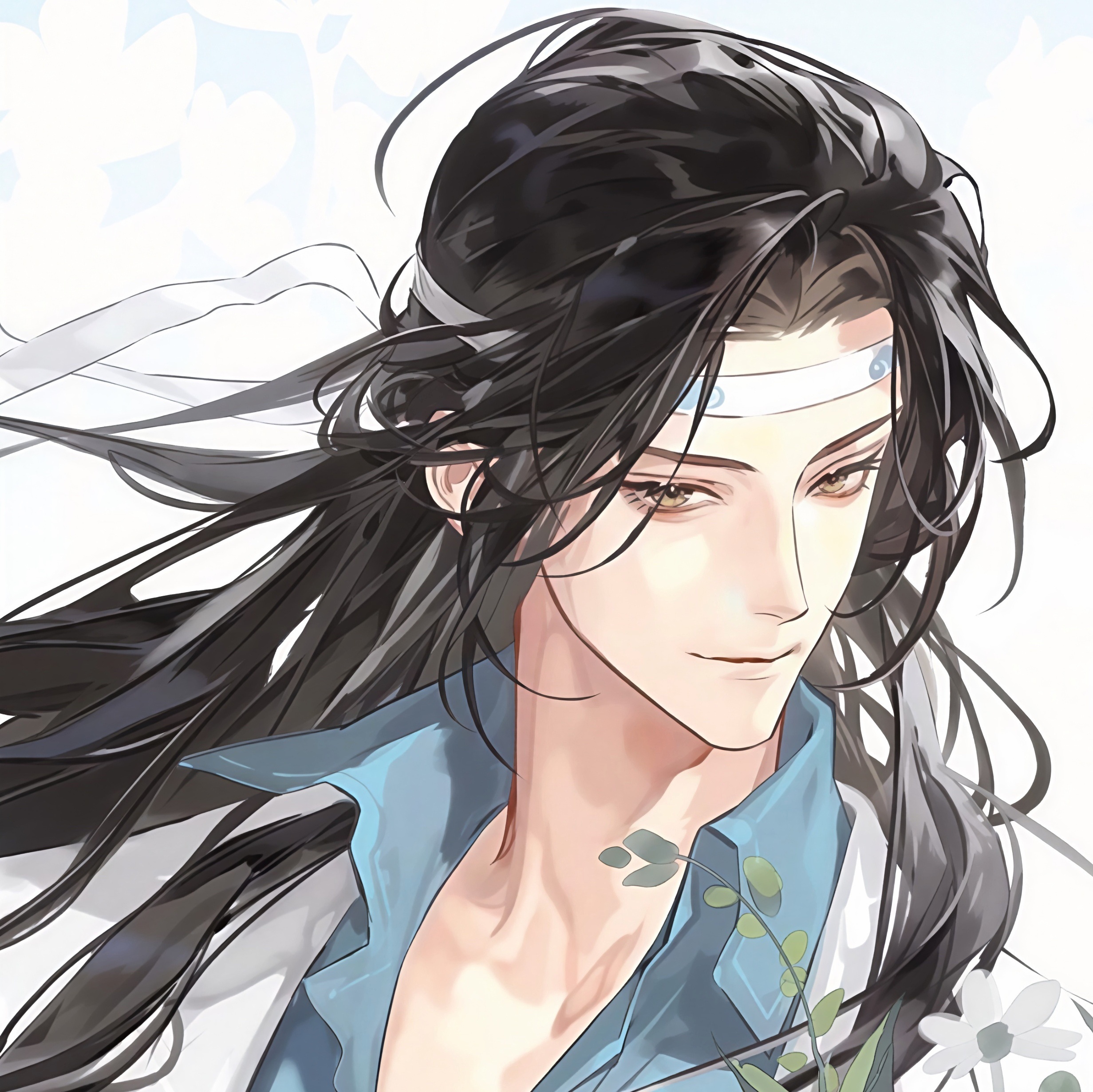 魔道祖师 忘羡新图-与花约系列好喜欢这套服设忘羡｜蓝忘机｜魏无羡 