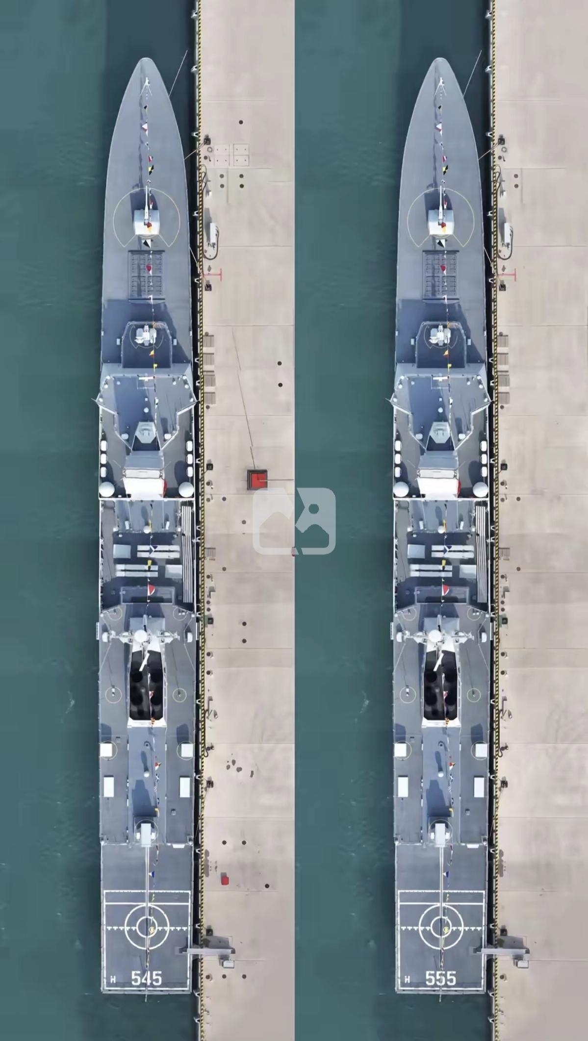 总感觉054B的前甲板空间很宽敞，舰岛和主炮之间的位置，还有很大一部分空间可以利