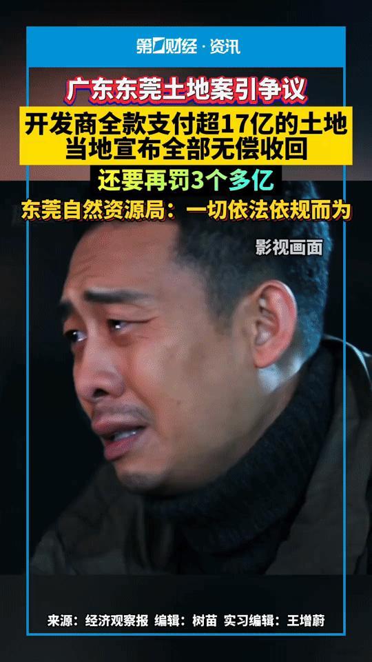 17亿全款拿地却被无偿收回还罚款3亿？东莞这起土地案，看完让人唏嘘
 
“全款付