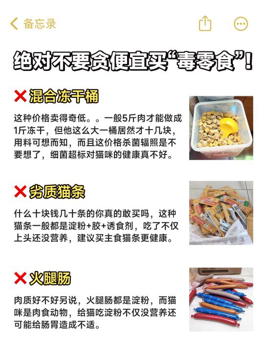 大家一定要谨慎选择猫咪零食！
