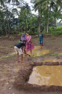 美女路过没锄头顶到屁股
后面路过的大哥跟着遭殃
这也太冤了哈哈