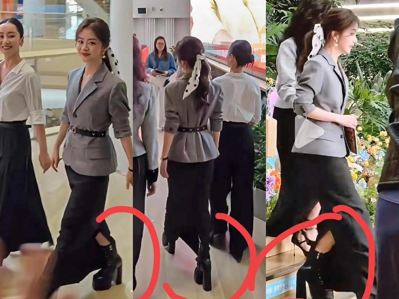 赶紧把谭松韵造型师换了吧。
在我的山与海剧宣里，谭松韵穿了一双大概20公分的高跟