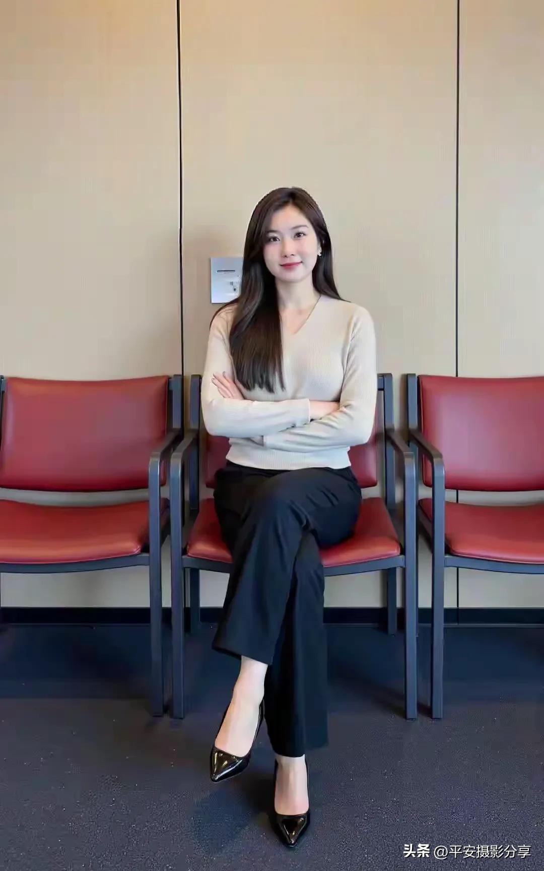 优雅气质，红椅黑裤，职场风范。从一个人的眼睛里能看到喜欢吗 有什么可以搭配书包的