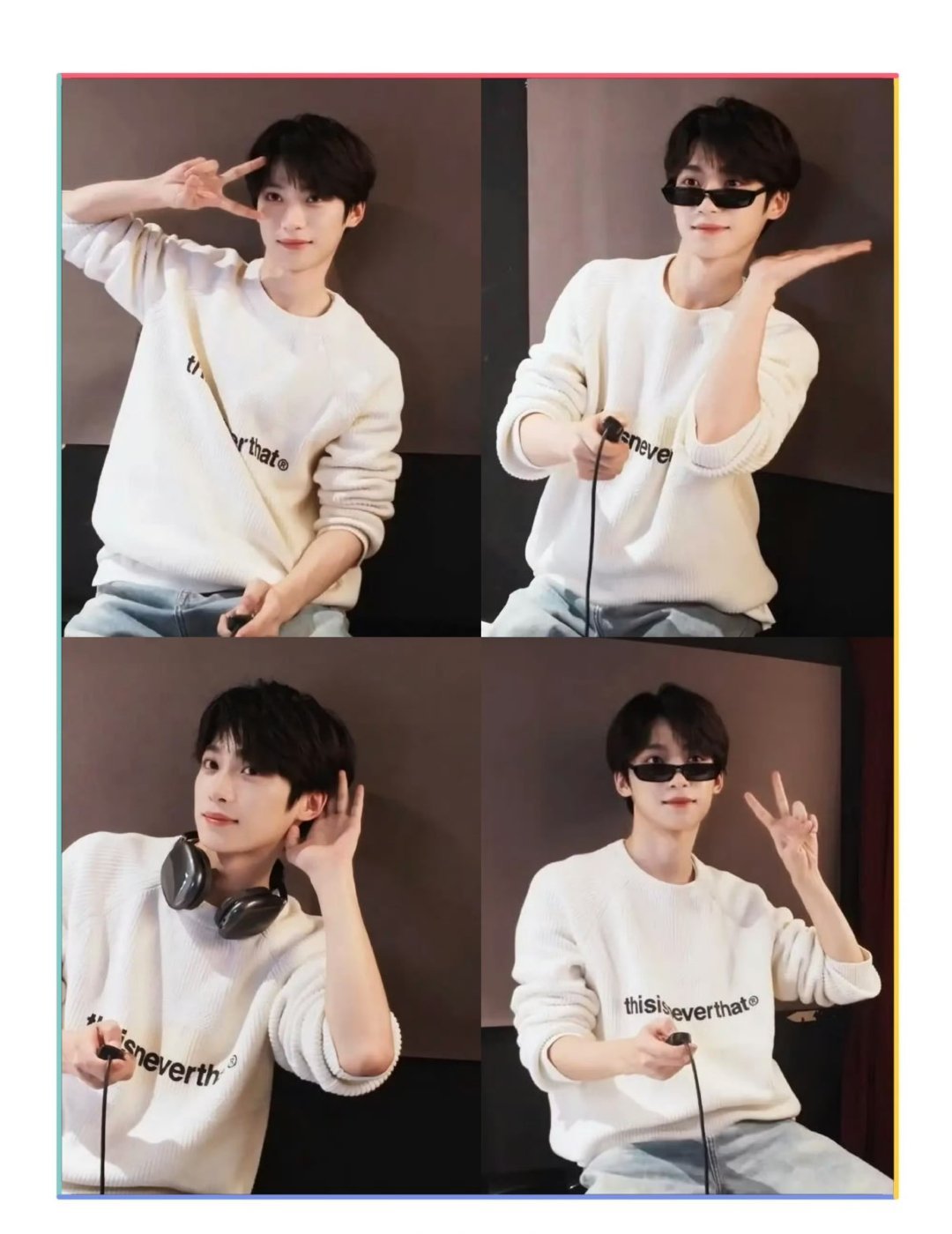 梓渝工作室 我要原图梓渝以清爽的造型亮相，神态自然，展现出了当代青年演员积极向上