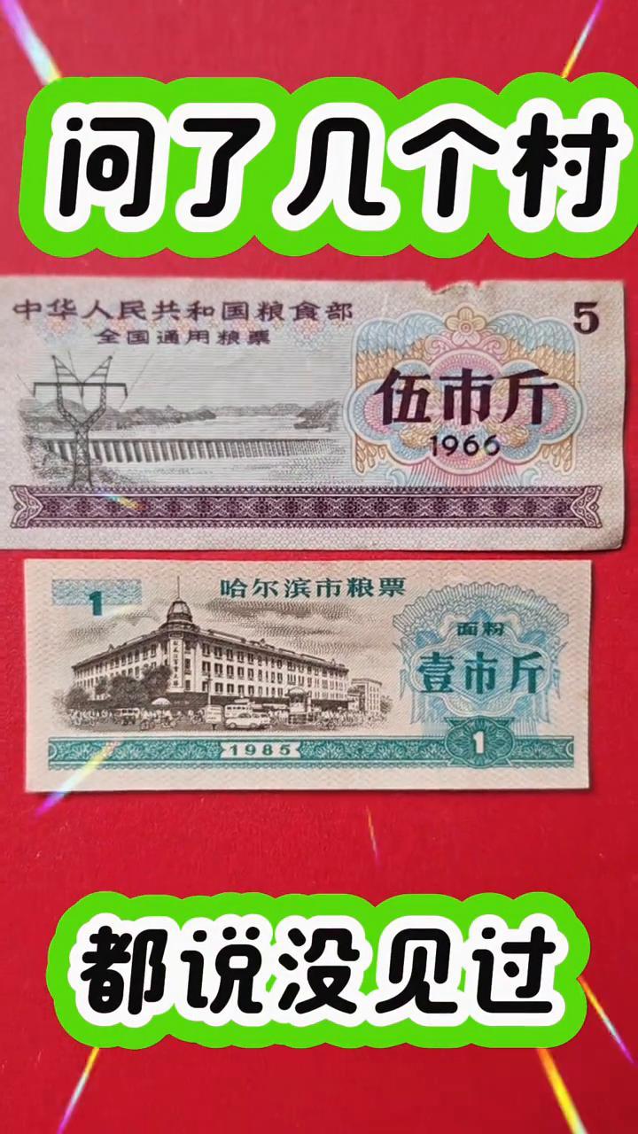 问了几个村都说没见过。
你知道吗？全国粮票现在可太稀罕了，尤其是一九六五年和一九