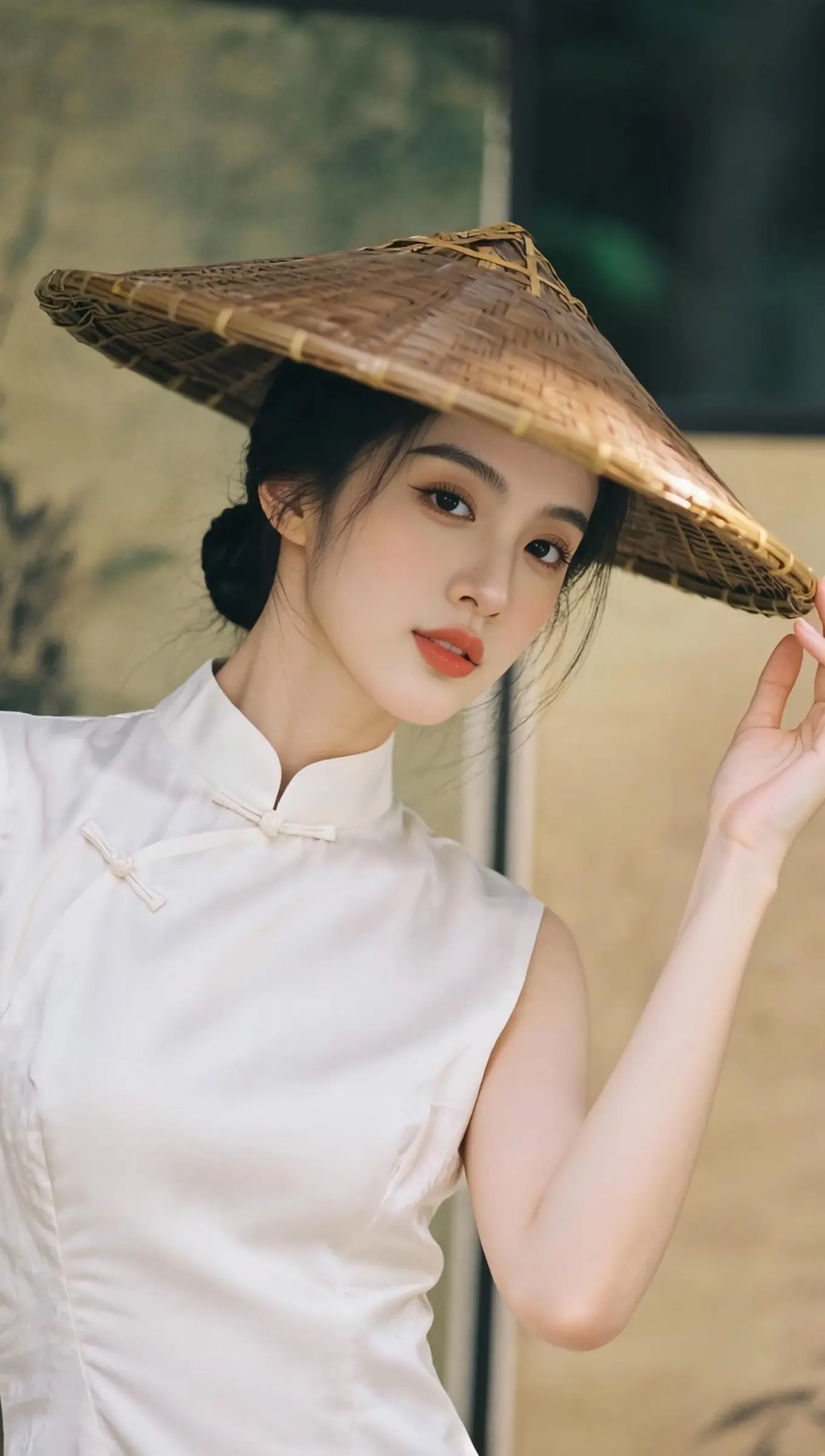 AI中式笠影照 ai创作 玩法合伙人计划 随变一拍都很夯 旗袍