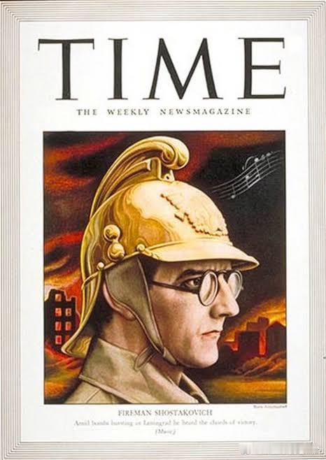 列宁格勒保卫战期间，苏联著名作曲家肖斯塔科维奇也想报名参军保家卫国，但由于视力不