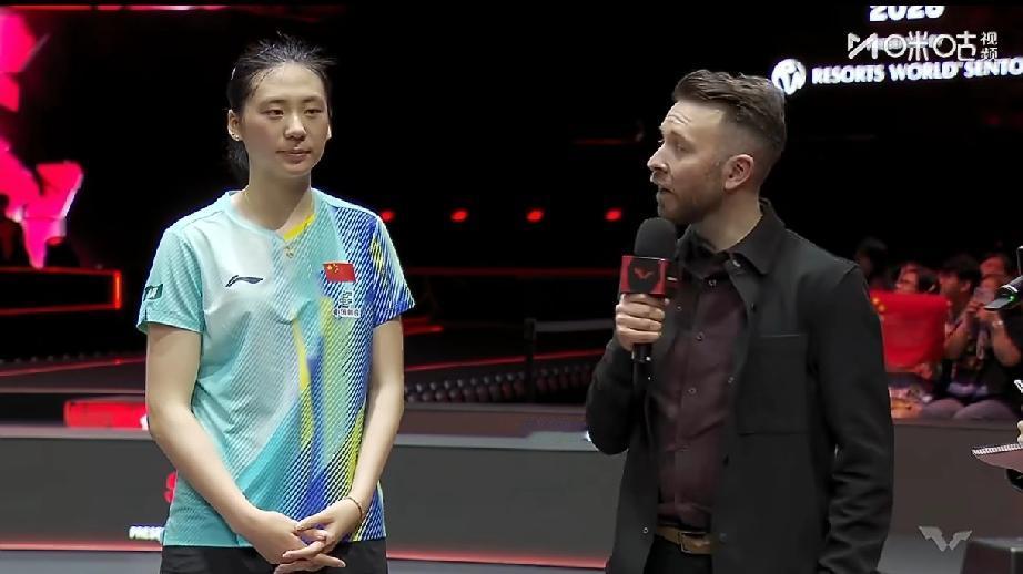 陈熠终于把那个日本削球手给办了。

就在今天下午，WTT新加坡大满贯女单1/8决