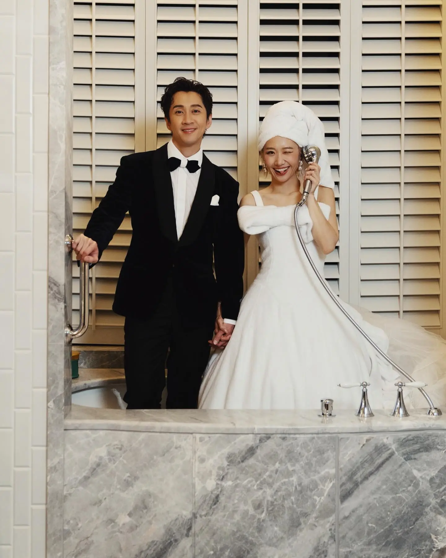 陈汉典lulu婚礼送客造型。