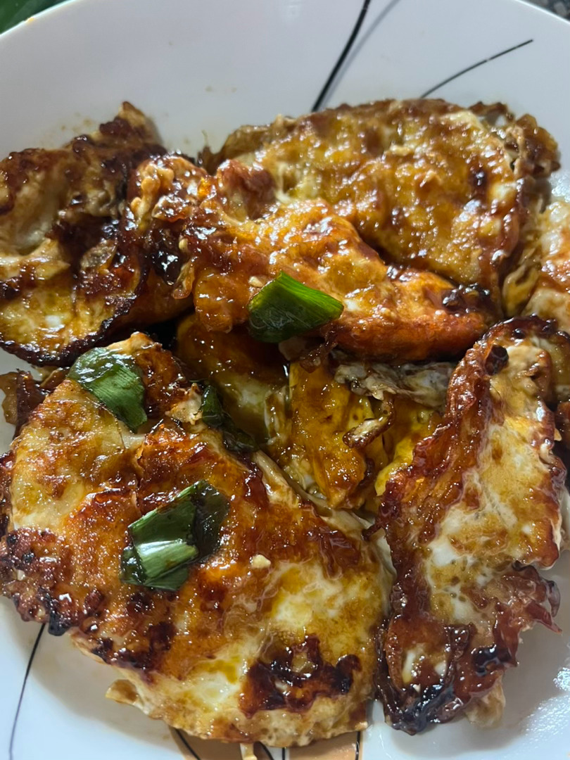 糖醋荷包蛋成功品，我爸操作我指挥（这个油飞起来了） 