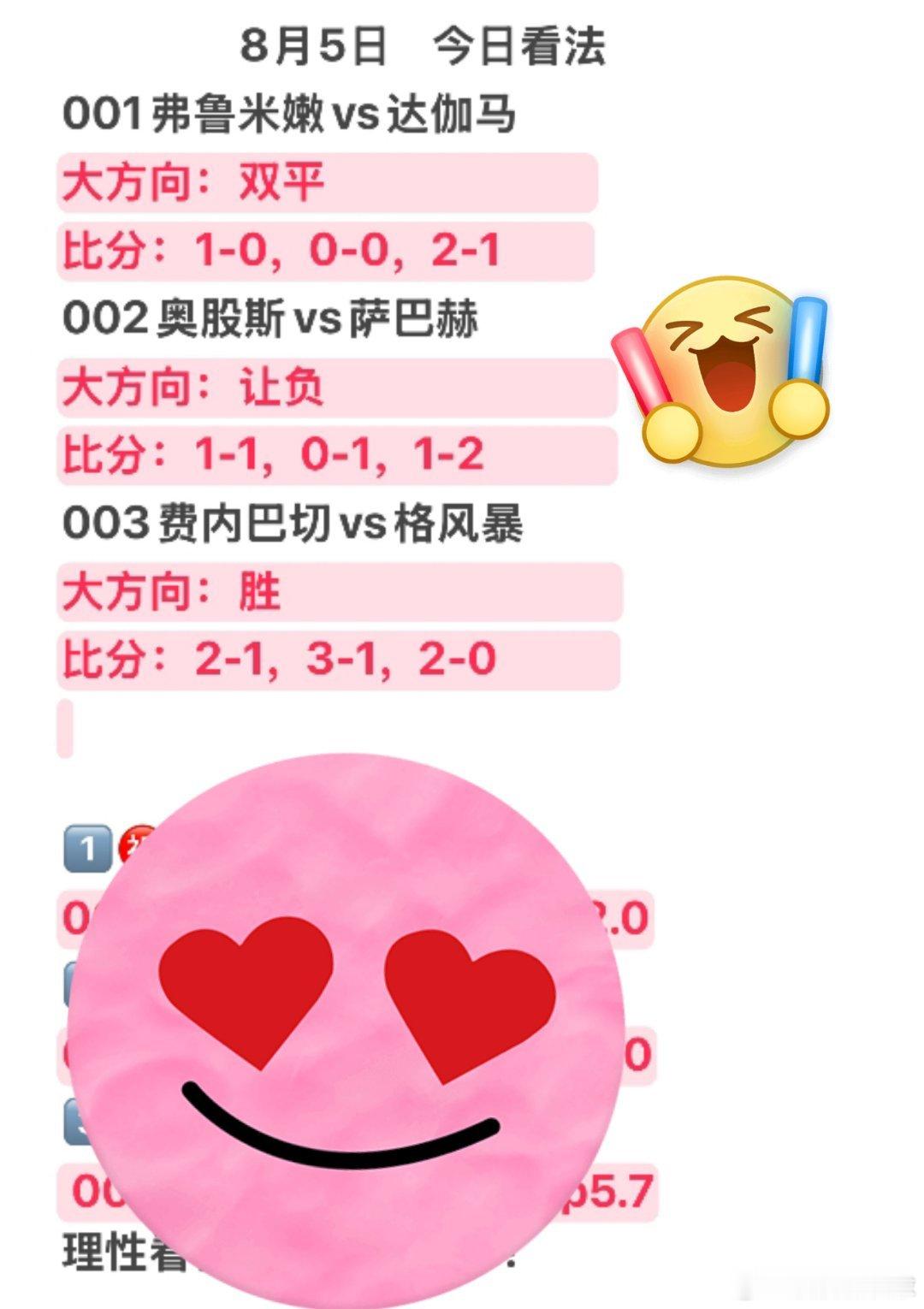 8月5日，足球赛事预测。。欧冠杯体育每日足球推荐