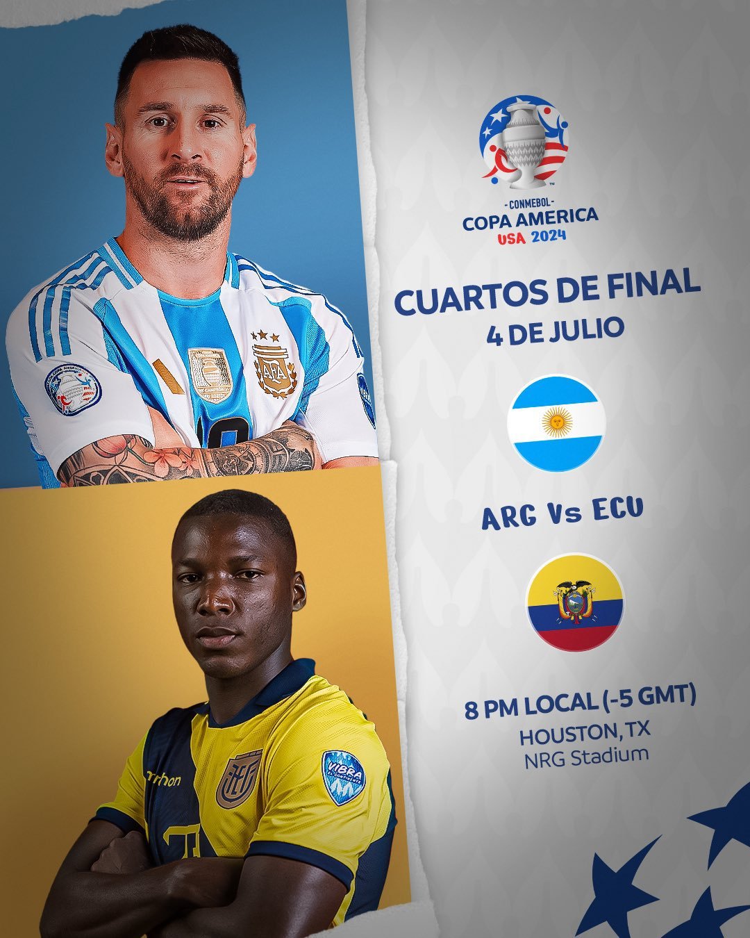 【明日比赛日看梅西🔥】🏆 美洲杯1/4决赛⚽ 阿根廷vs厄瓜多尔⏰ 北京时间