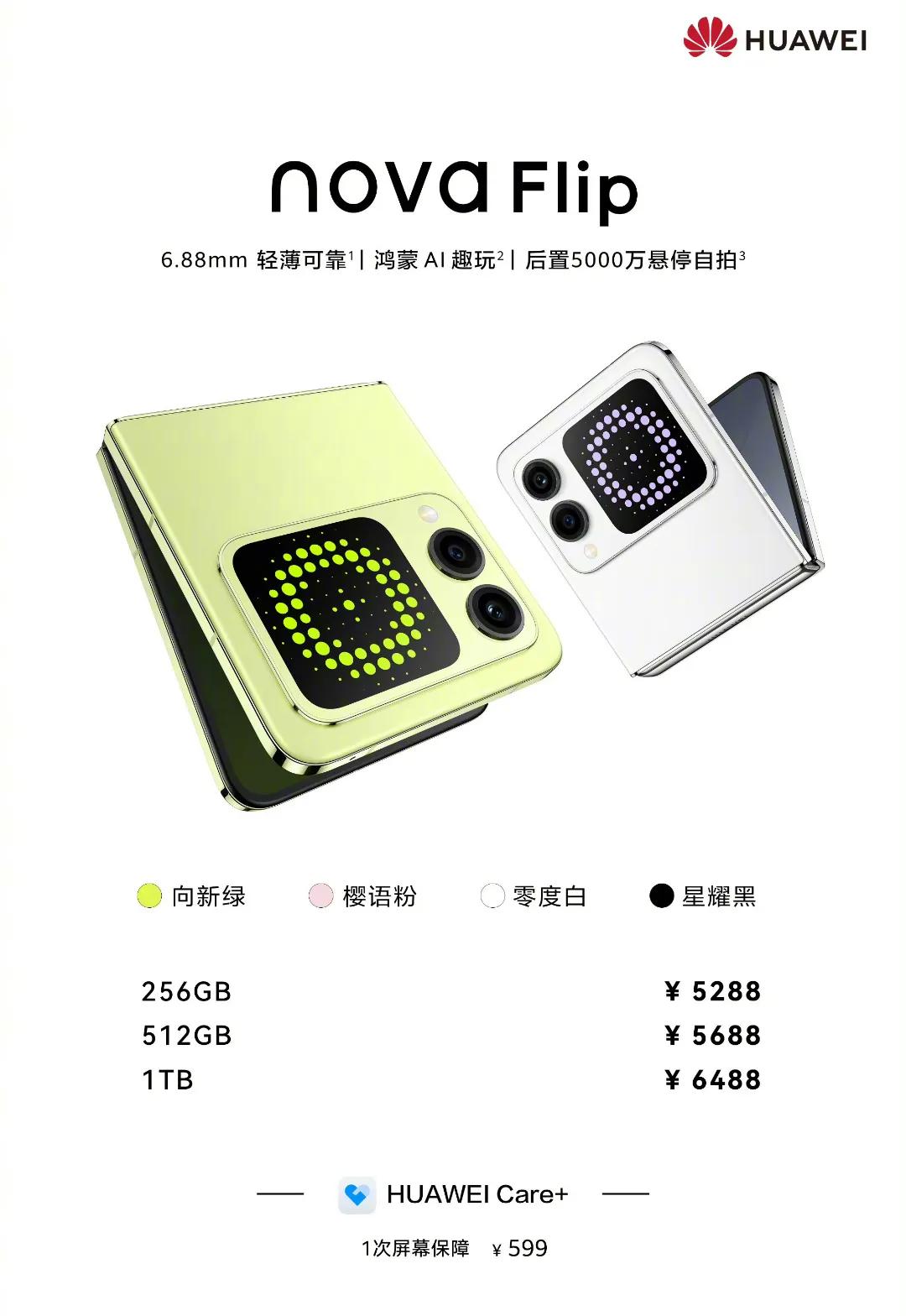 虽然整体比小米MIXFlip便宜了一档，但是为什么感觉华为nova Flip还是