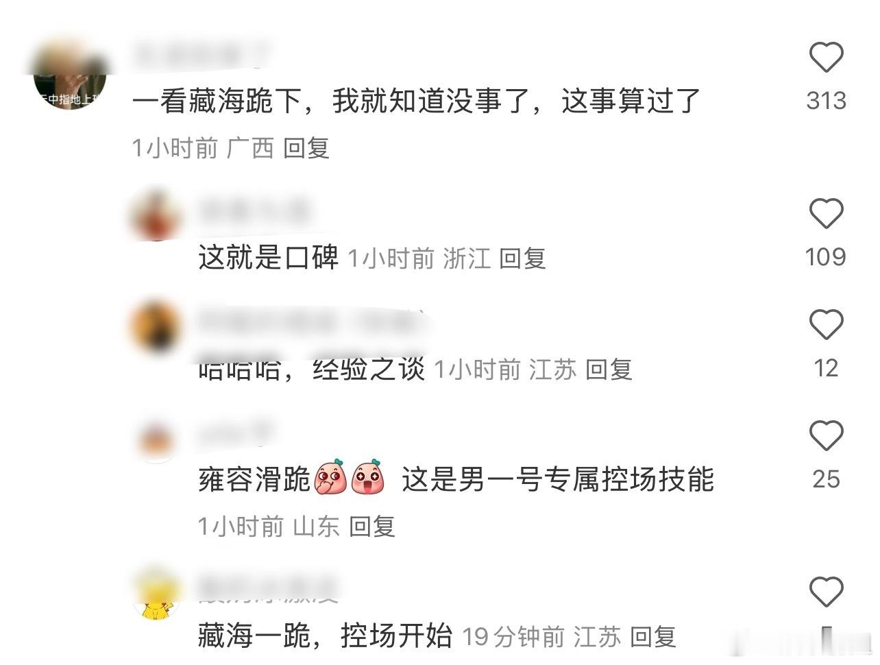 藏海一跪藏海传 一看藏海给皇帝一跪，一哭，观众就知道没事了，这就是口碑！！我们稚