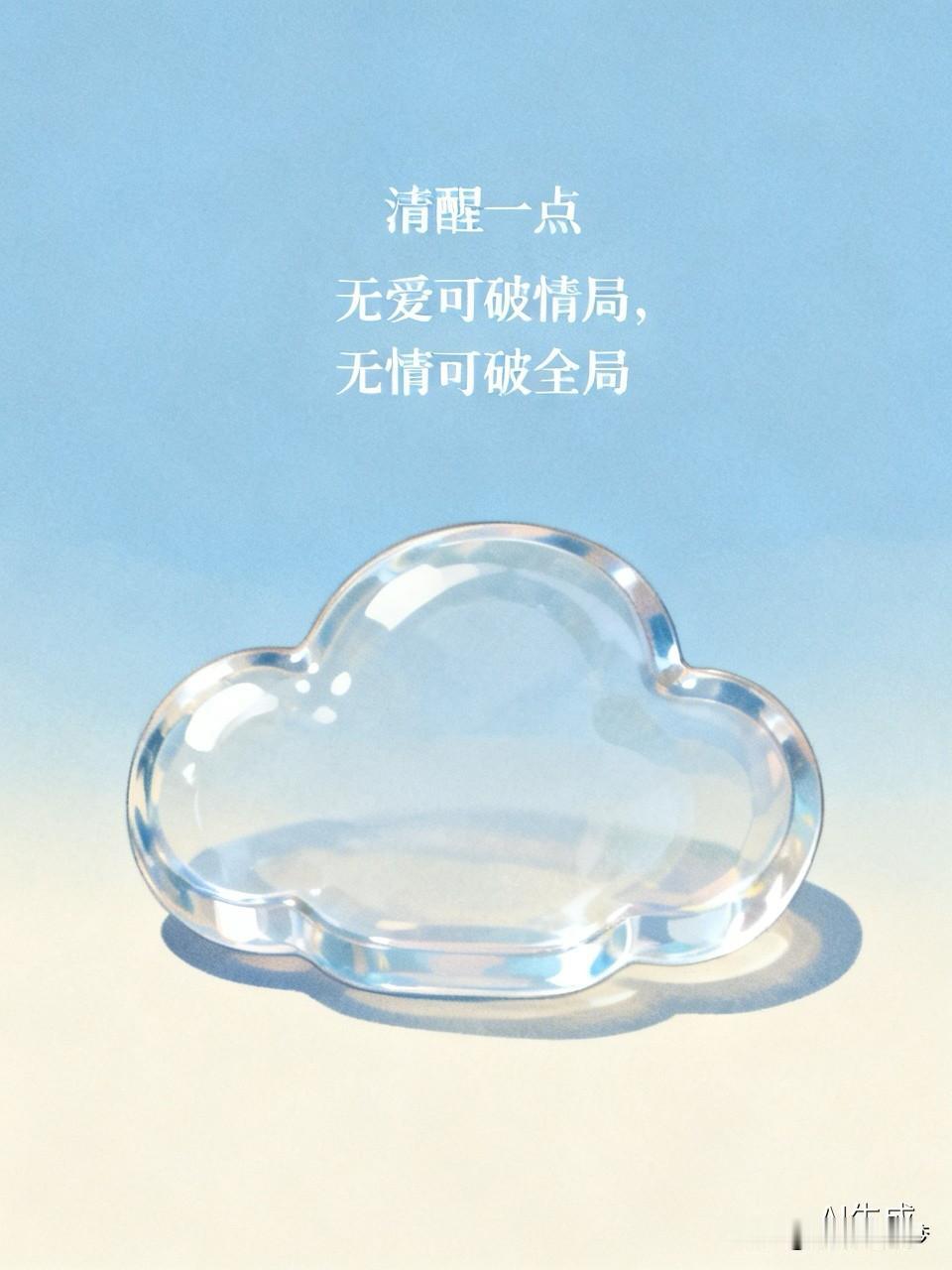 人啊！
清醒一点吧，
对任何人任何事，
不要抱太大期待，
期望越大，失望越高，
