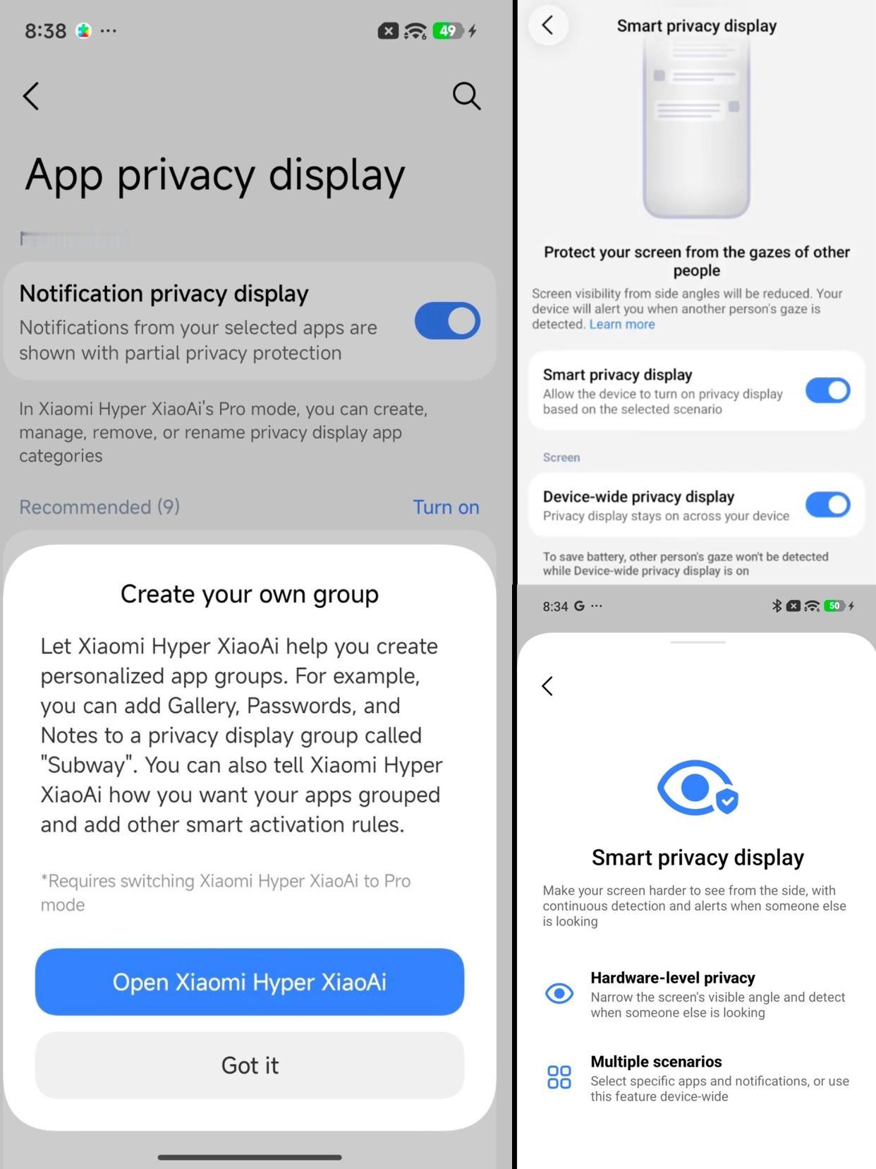 海外博主曝光小米18系列新功能，新机或将支持Smart Privacy Disp
