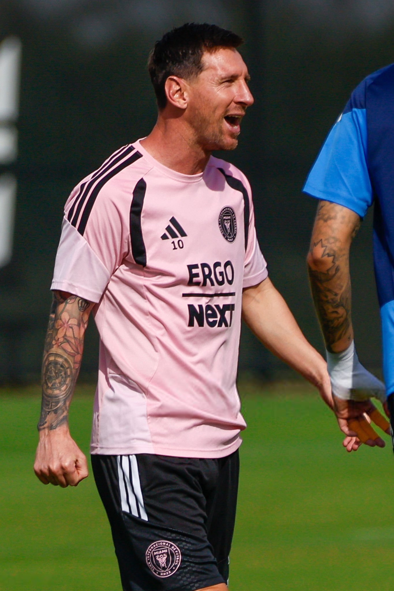 正在训练的梅西梅西