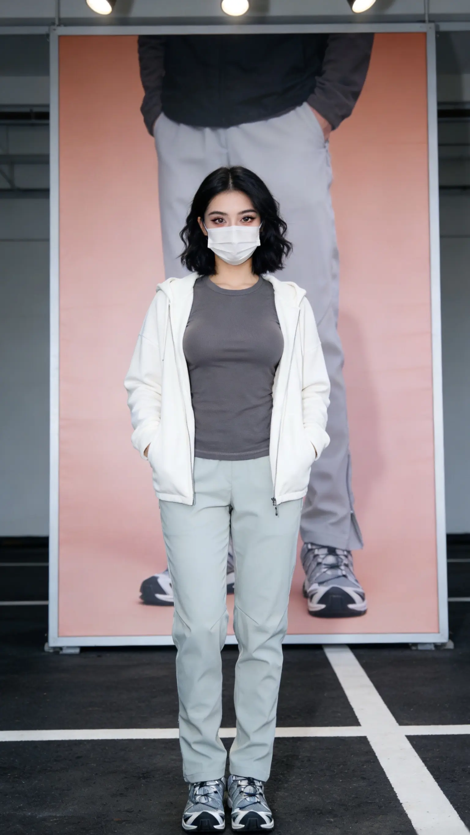 秋冬新款户外运动机能拉链软壳裤显瘦百搭男女同款工装休闲裤