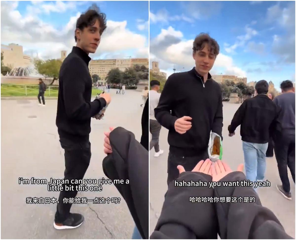 看到中国女子伪装成日本人在西班牙乞讨，并拍视频在“小红书”上炫耀，我真是不知说什