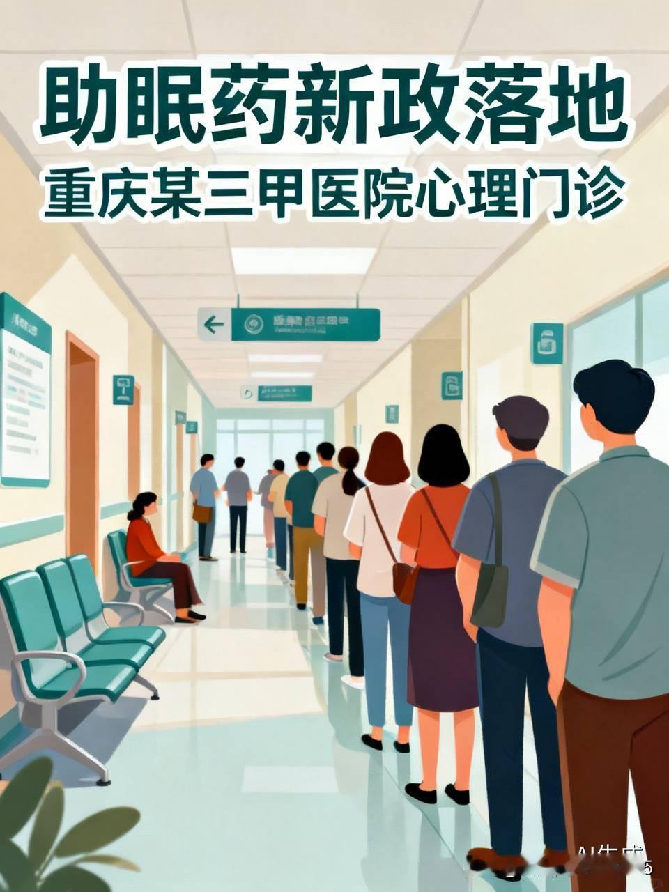 助眠药新政落地，重庆某三甲医院心理门诊直接崩溃！

昨天去附近三甲医院便民门诊开