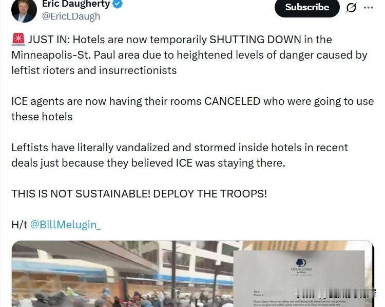突发：由于左翼暴徒和“叛乱者”导致危险等级飙升，明尼阿波利斯-圣保罗地区的酒店现