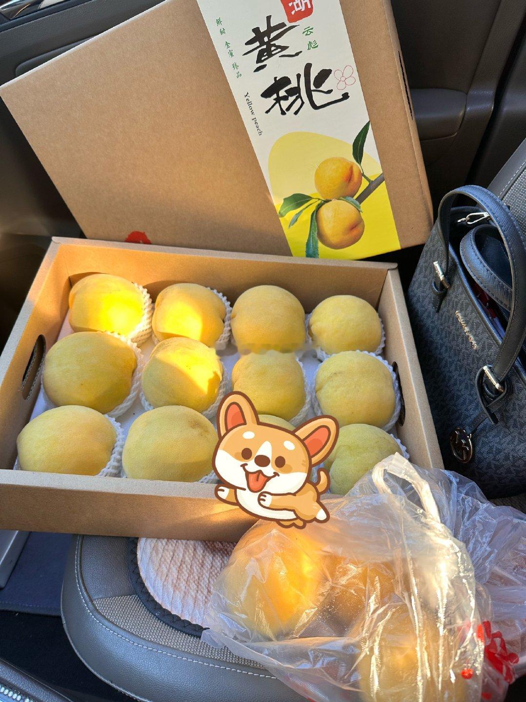 燃烧的陀螺仪  今天还有公司福利～秋天里的第一盒黄桃🍑