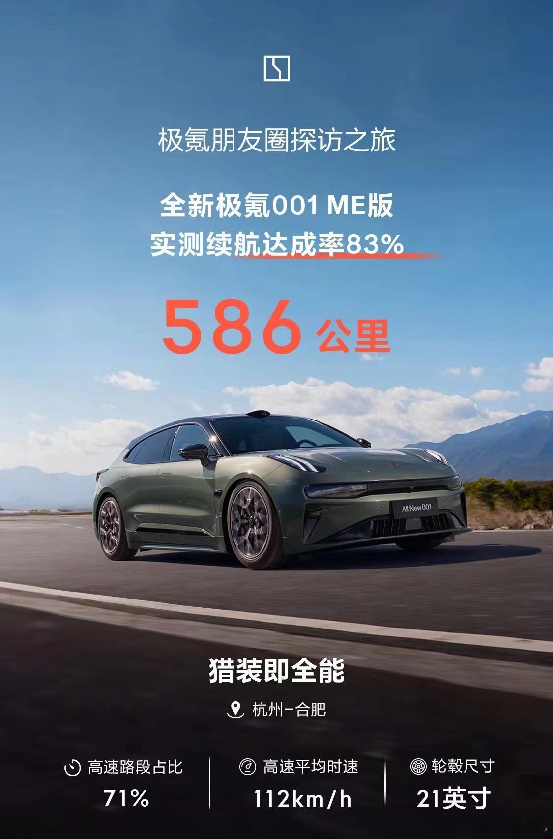 #极氪001实测续航超580公里# 极氪这次“朋友圈探访之旅”得出的001 ME