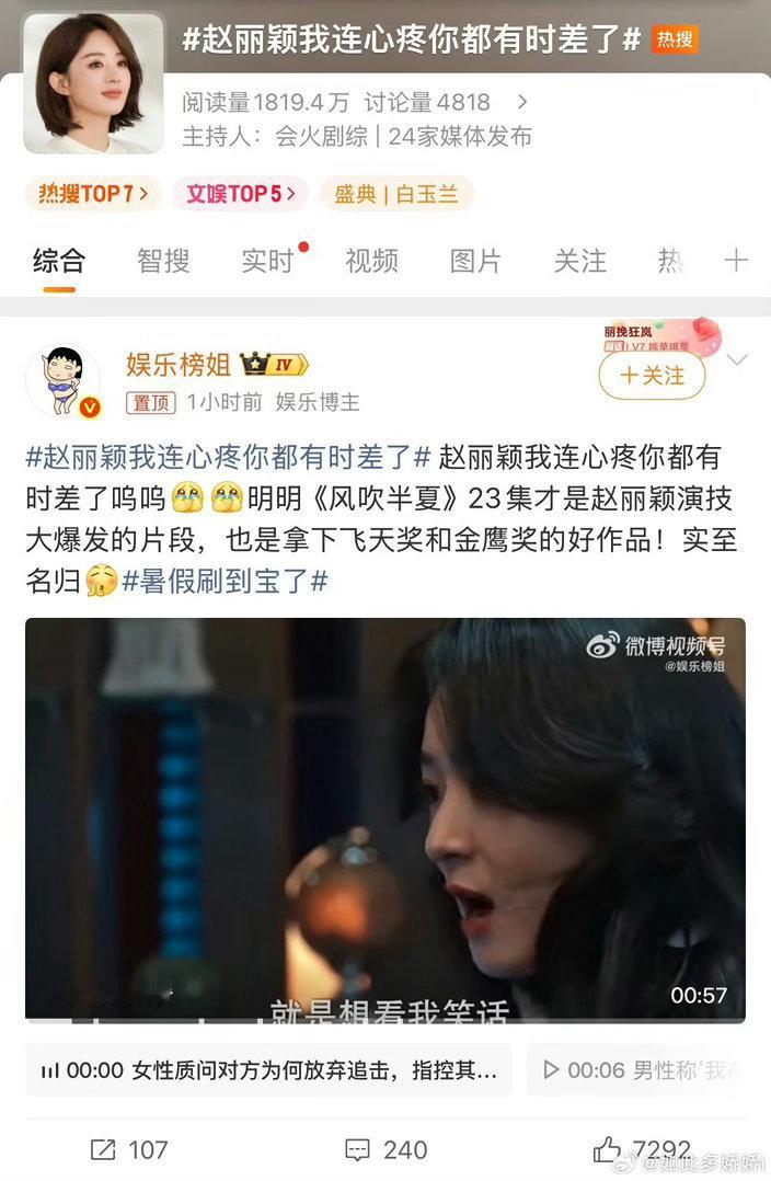到底在心疼啥啊？人家拿奖是慢慢的来，我丽直接连续拿两个？究竟在心疼啥？ 
