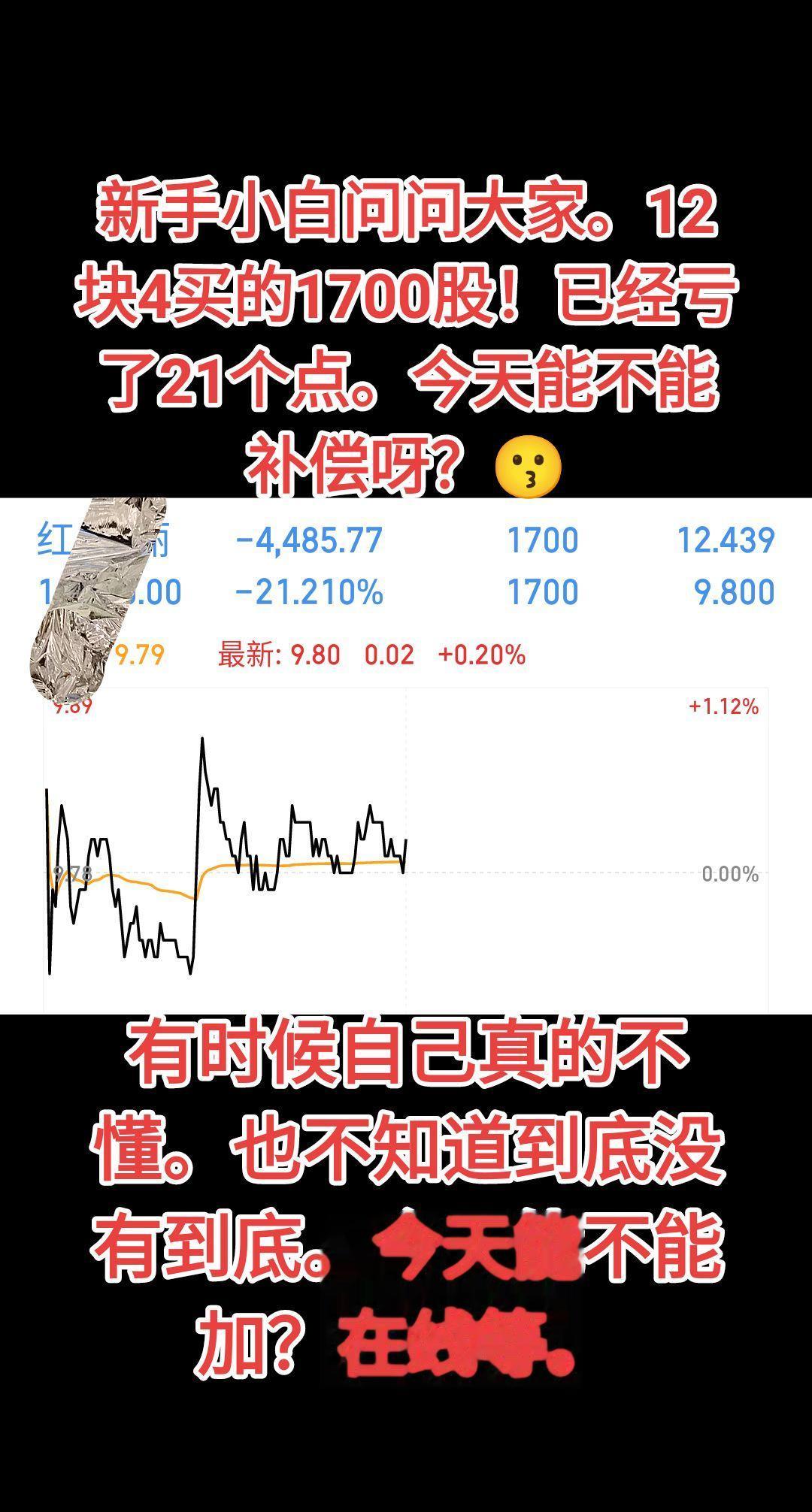 他奶奶那个腿。这个股票。亏了我21个多点