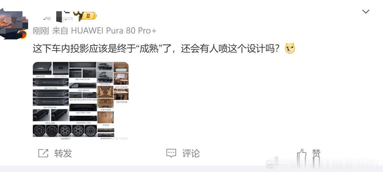 奉劝某些人不要再上蹿下跳虚空索敌了。从来，从来没有什么人说在车里装投影仪有什么问