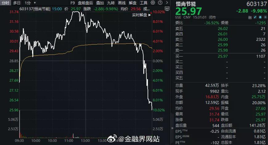 【从“代表性企业之一”到“无芯片制造能力”！603137，午后“天地板”】 恒尚