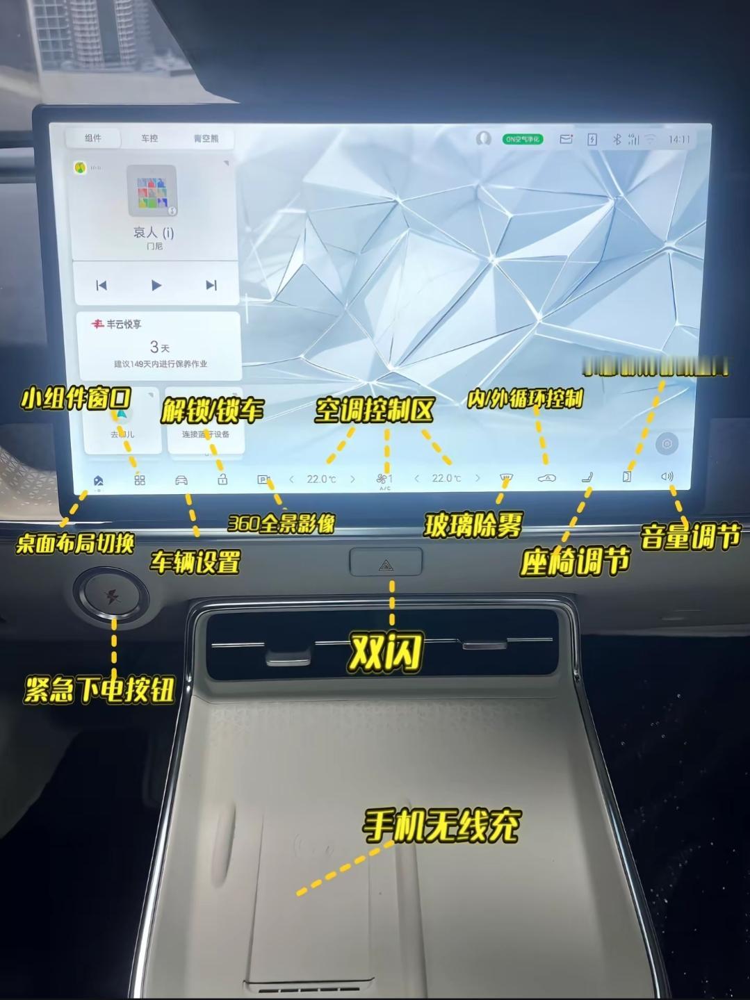 铂智3X屏幕下方这排固定键，最左边是主页键，点一下随时回到主界面；旁边是车辆设置
