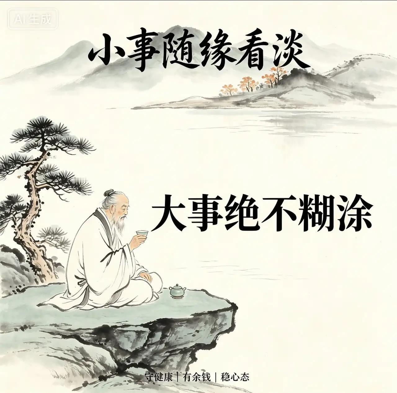 人活一世，最忌浑浑噩噩。人生所有的荣华富贵、功名利禄，皆是过眼云烟的“0”，唯有