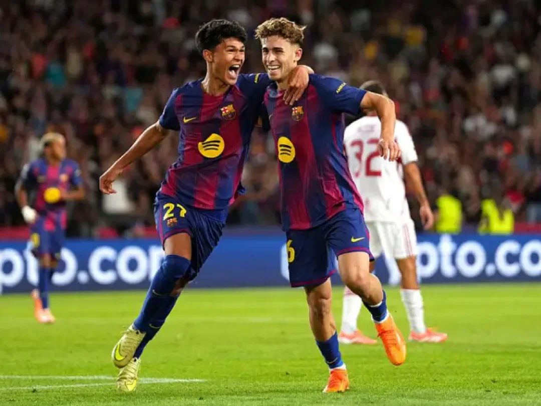 巴萨6-1狂胜奥林匹亚科斯