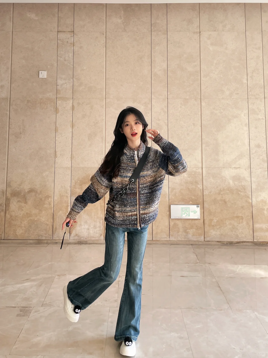 155小个子秋冬穿搭 微喇牛仔裤百看不腻！！