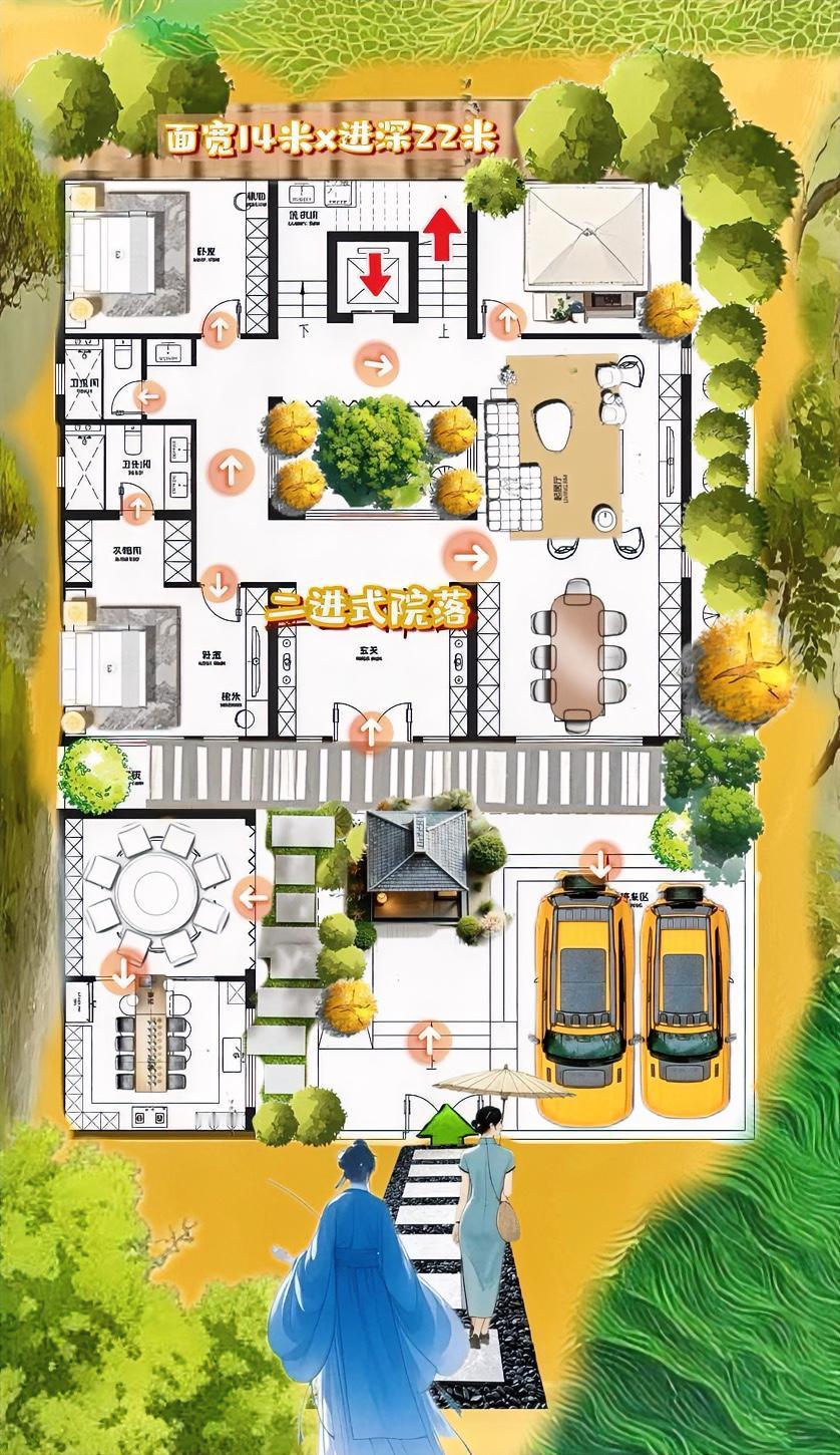 靠着史上强势，换新亭出圈的自建房，在老家绽放，最婉约的精彩！

一院压不住，二院