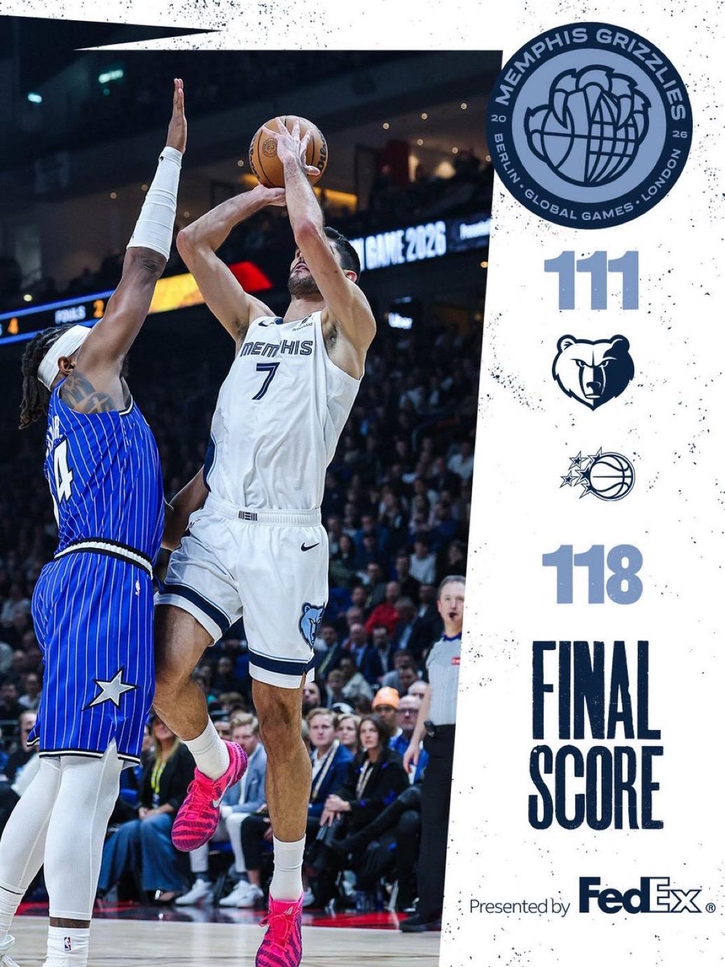 1月16日NBA常规赛战报（9场）：

灰熊111-118魔术
太阳-活塞
凯尔