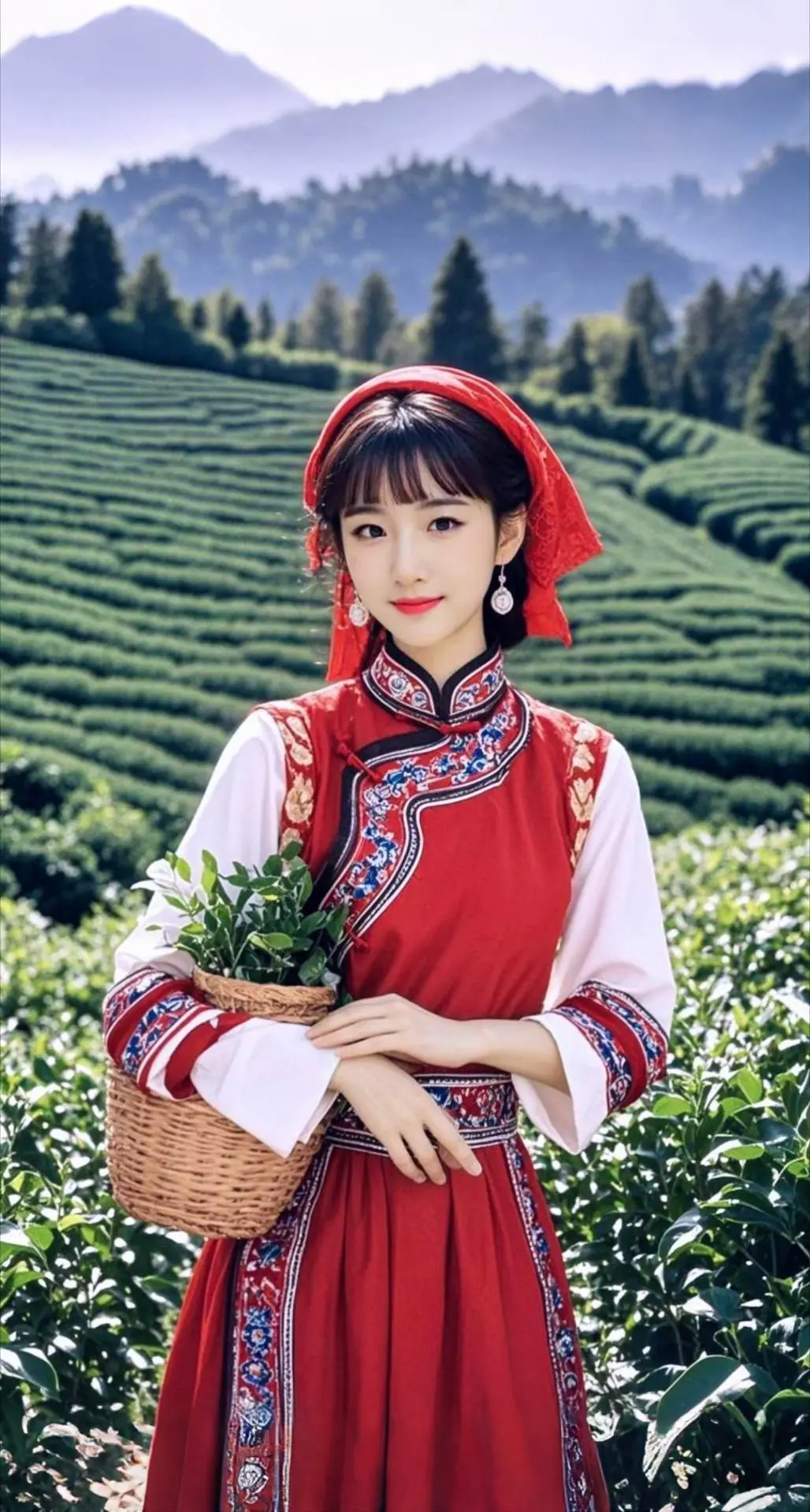 AI扩图 AI茶山佳人