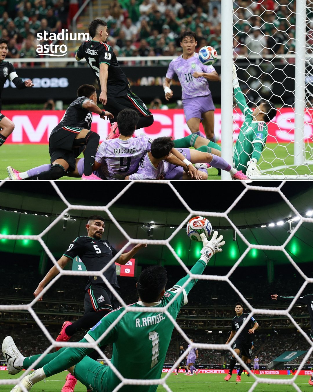 东道主墨西哥1-0战胜韩国，两连胜积6分确保小组前二，世界杯第一支晋级32强的球