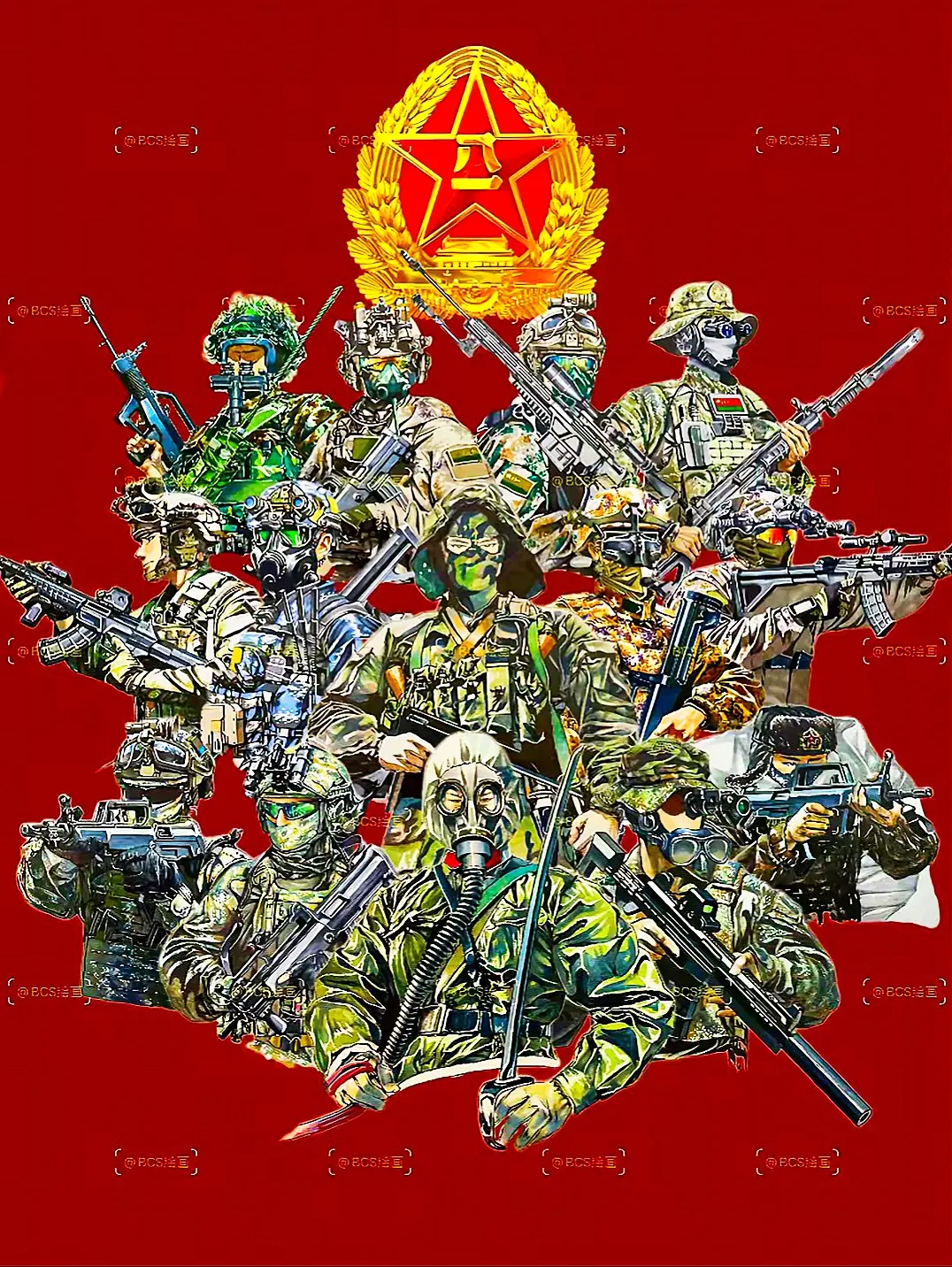 军事图片壁纸。特种兵+防化兵+骑兵+边防巡逻兵的结合 英雄主义图片壁纸...