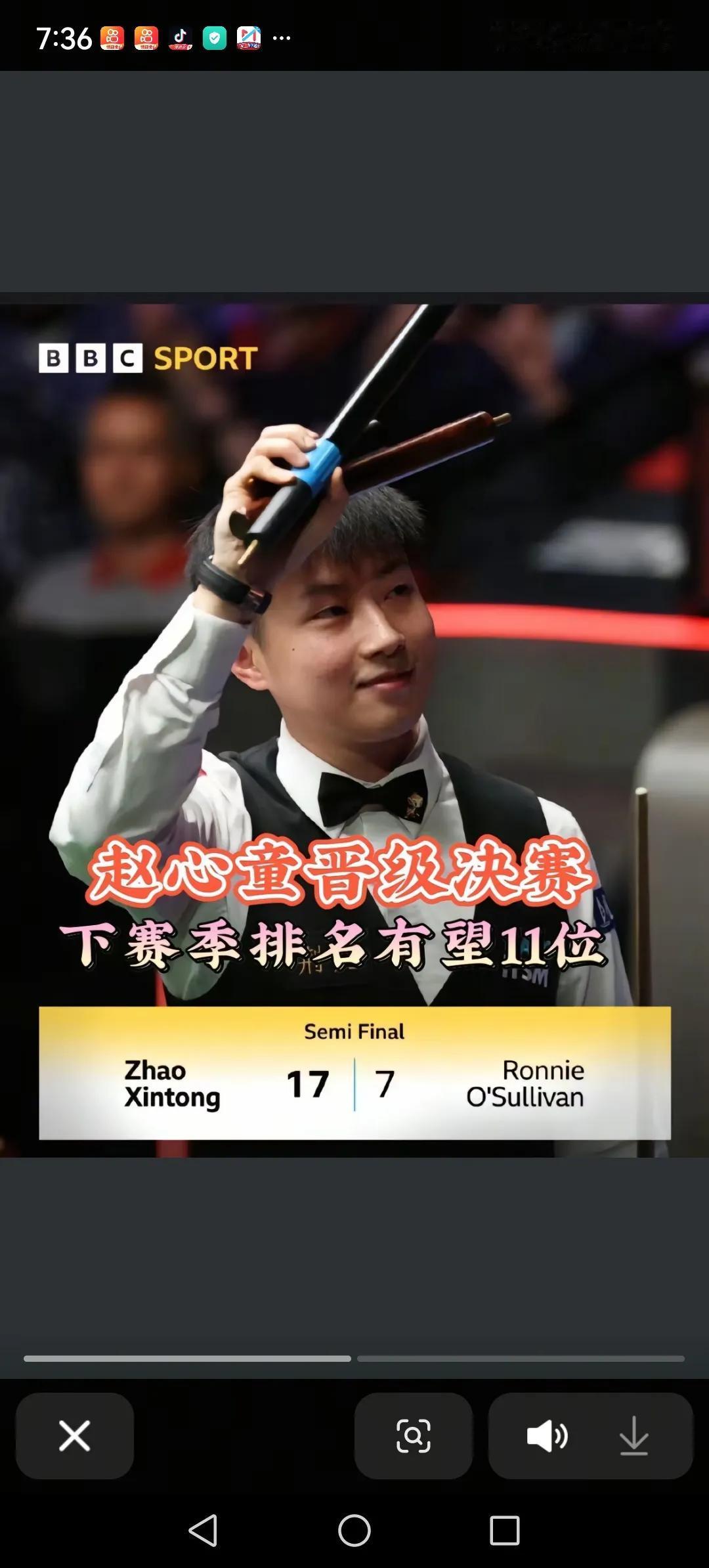 世锦赛赵心童的决赛对手是老将威廉姆斯。两人一共交战6次，赵心童2胜4负，从交战史