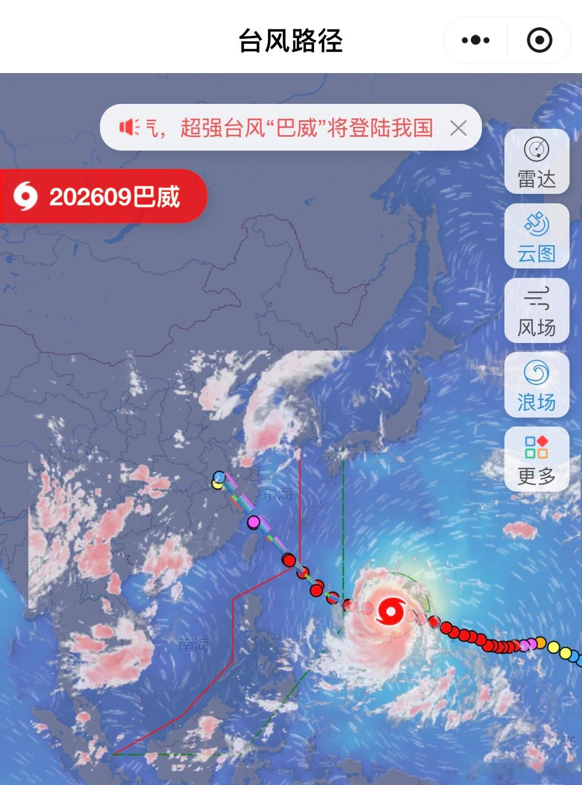 台风看起来去上海了 