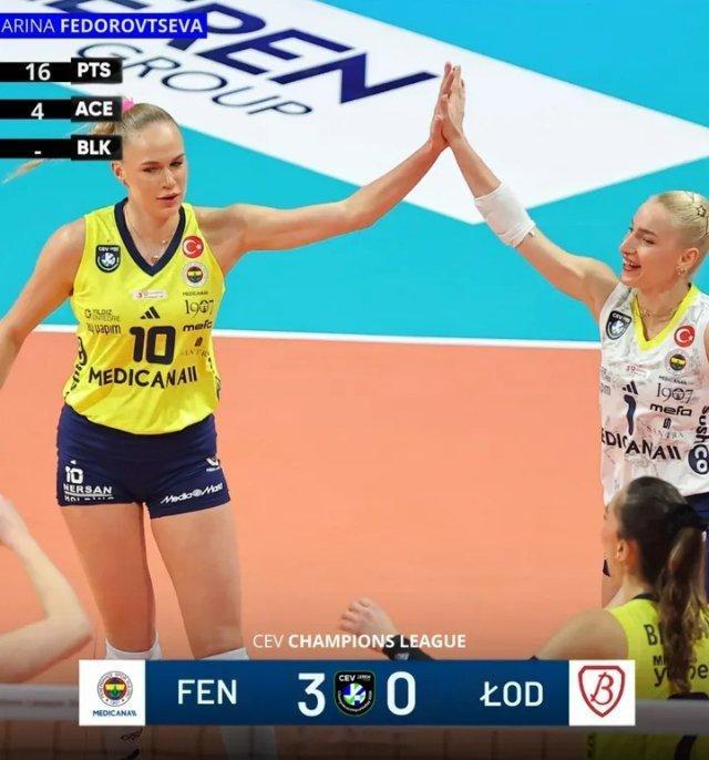 女排 女排欧冠赛，🇹🇷费内巴切3-0🇵🇱罗兹建设