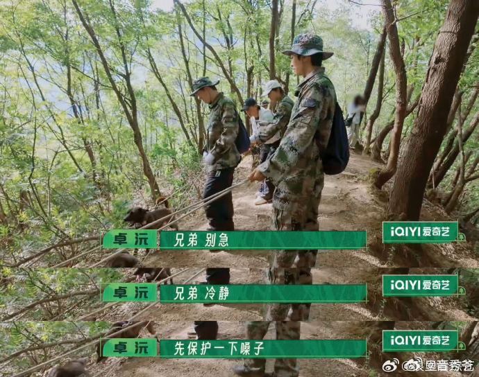 卓沅被狗带飞了 卓沅被狗带着上山，还得说河南话，太逗了这画面。 ​​​