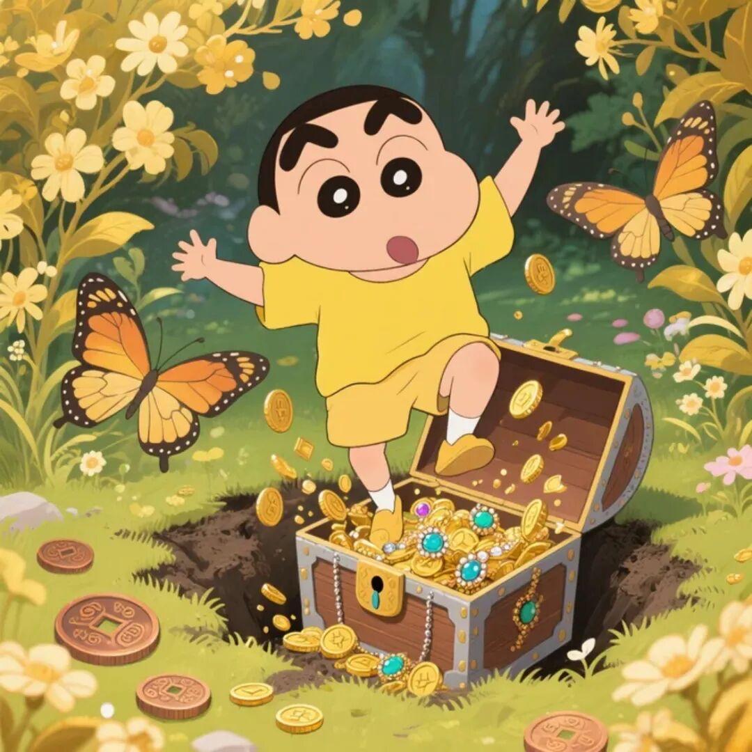 敲可耐小新头像｜少操没用的心，多捞万能的金