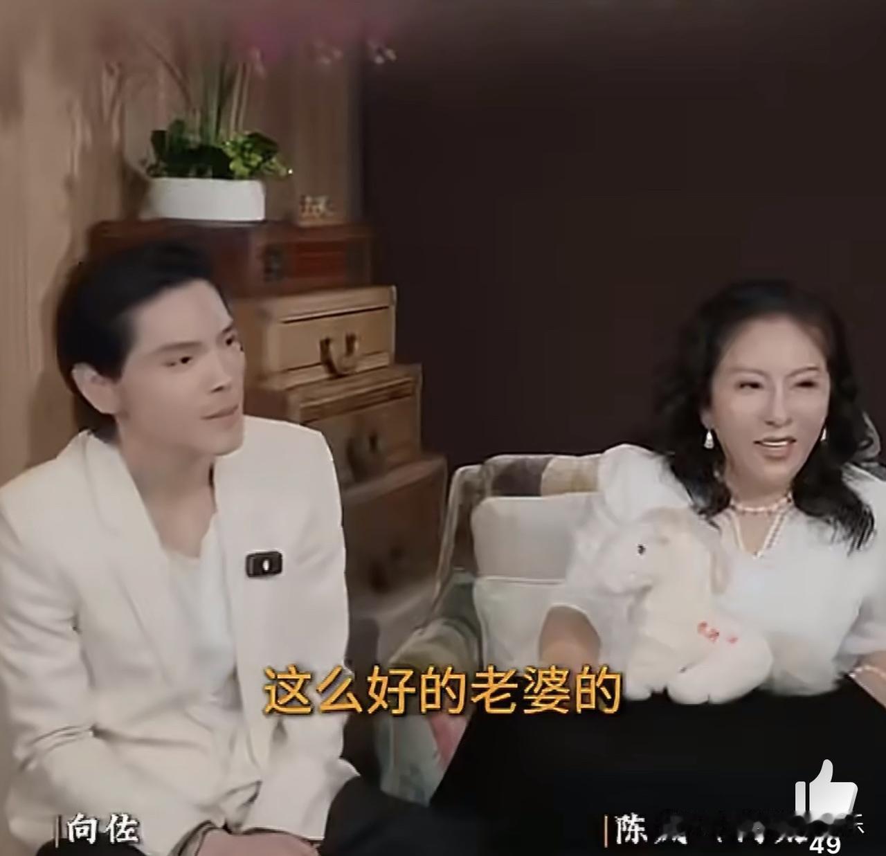 有人问向佐：你是怎么选到这么好的老婆的。

向佐的回答令人出乎意料：

“我们是